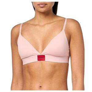 New HUGO BOSS Women’s Pink Soft Stretch Triangle Red Label Bralette Size XS